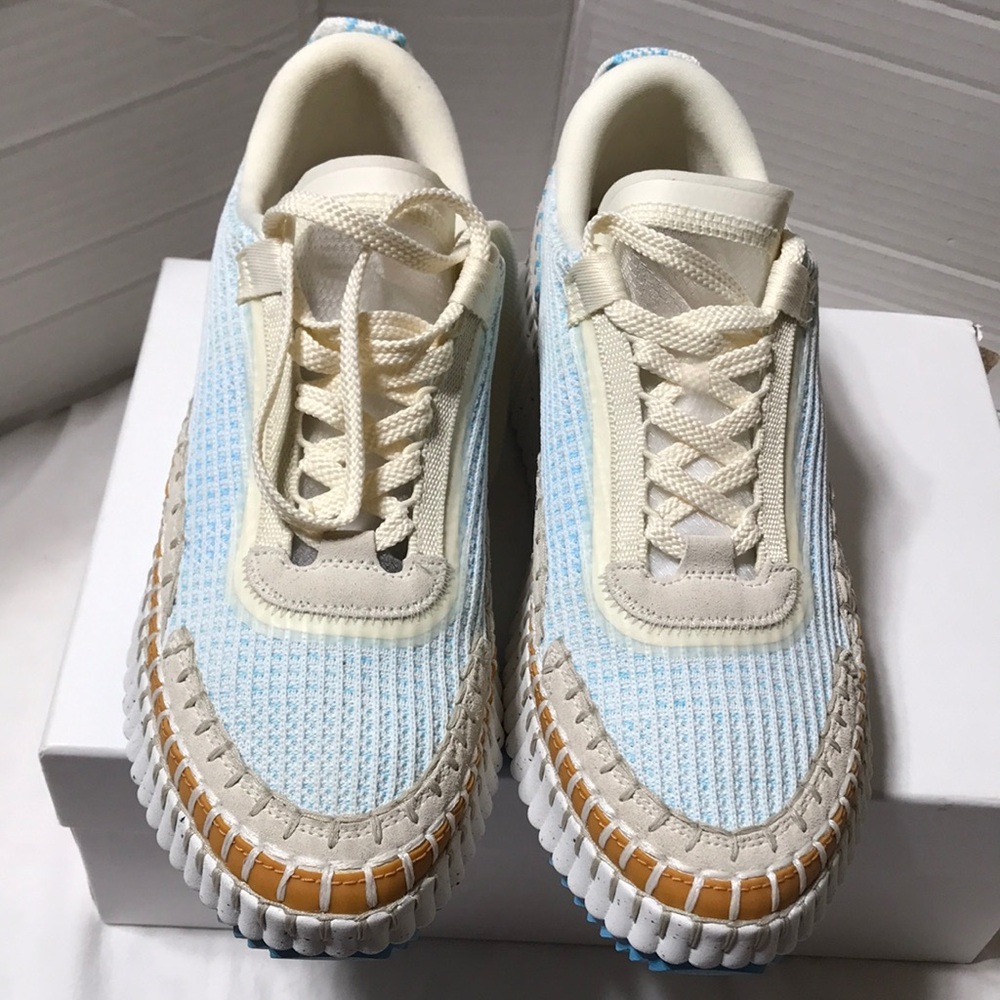Chloe Nama sneakers. Horizon blue. NWT - Picture 2 of 11
